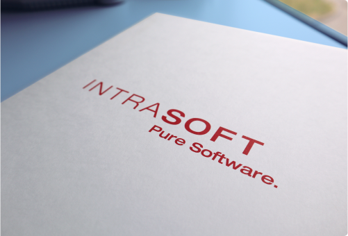 Sheet with Intrasoft logo