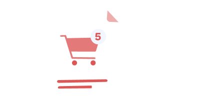 A cart icon on a price tag, with the number 5 highlighted indicating that 5 projects are free